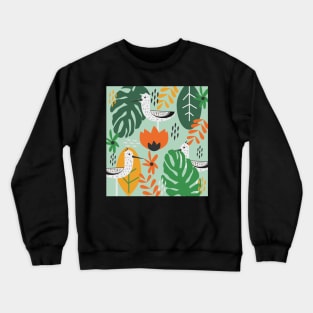 Birds and tropical botany Crewneck Sweatshirt